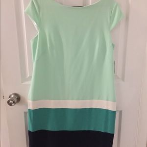 NWT Cap Sleeve Color Block Summer Dress